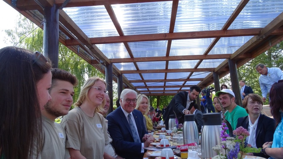 Floßfahrt dem Bundespräsidenten