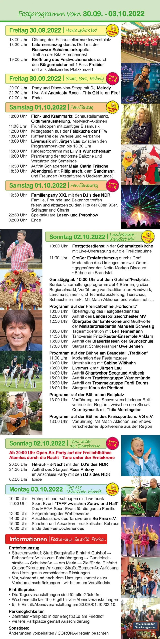 Programm 620x2474 Das Landeserntedankfest wird in diesem Jahr in der Naturparkgemeinde Ferdinandshof gefeiert   Festwochenende vom 30.09. – 3.10.2022