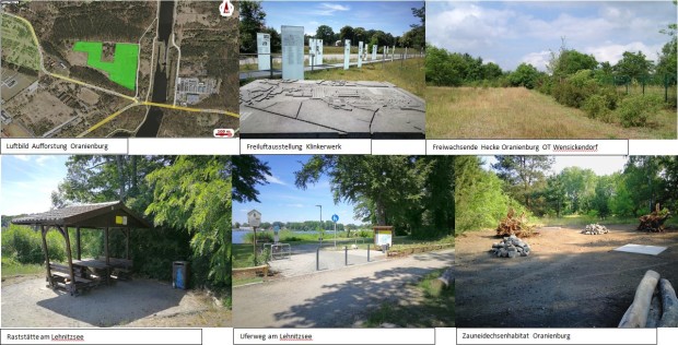 Ansichten der Bewerbungsschwerpunkte der Stadt Oranienburg (Fotos: Stadt Oranienburg) 