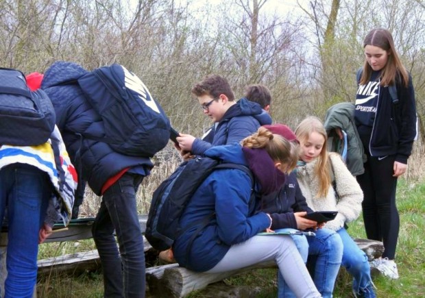 Schüler der 7. Klasse des Barnim Gymnasiums Bernau auf Geisterjagd (Foto: Ines Heyer)