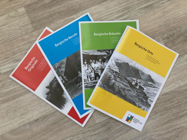 Das gelbe Heft über die Bergischen Orte ergänzt die Broschürenreihe.