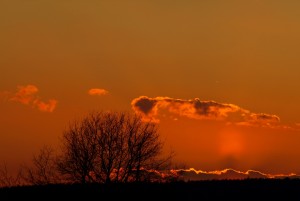 Die Sonne hinterläßt ein Abendrot VDNbeyer Bayerische Rhön
