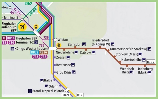 Bahnlinien Naturpark Dahme-Heideseen (© Verkehrsverbund Berlin-Brandenburg)