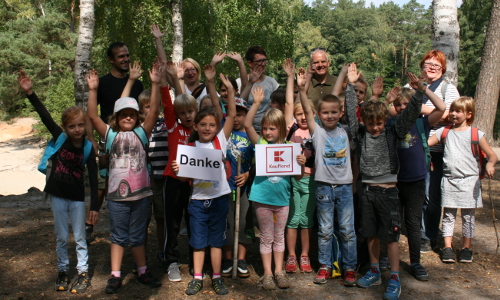 Heidegrundschüler auf Klassenfahrt im Naturpark Dübener Heide (C) Naturpark Dübener Heide