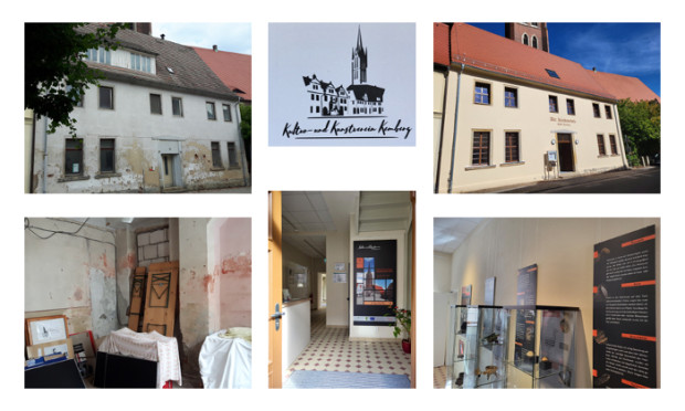 Vorher-Nachher-Impressionen der "Alten Knabenschule" (C) Regionalmanagement Dübener Heide