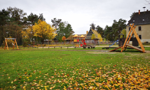 Die neue Seilbahn auf dem Spielplatz "Hammermühle" in Bad Düben (C) Regionalmanagement Dübener Heide