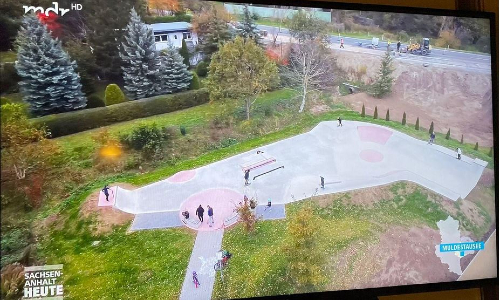 Blick auf den neuen Skatepark in Pouch (C) Homepage Jugendgemeinderat der Gemeinde Muldestausee