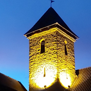 beleuchteter Kirchturm Cornberg (c) Anja Laun