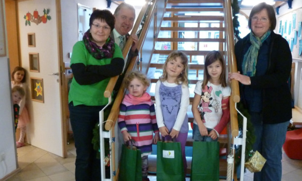 Drei kleine Glücksfeen aus dem Kindergarten in Ensdorf