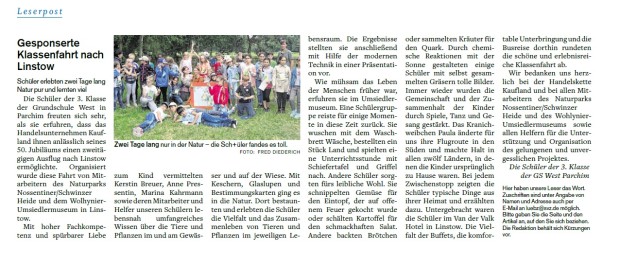 Zeitungsartikel_SVZ_19-06-2018