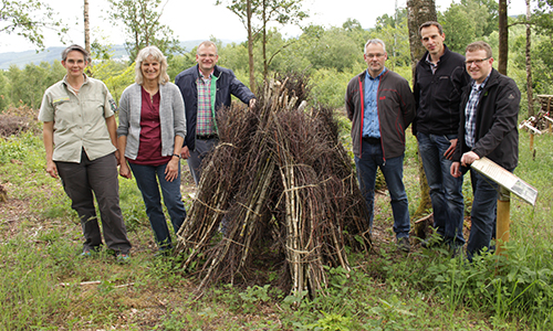 Das Naturpark-Team besichtigte 2016 den „Historischen Hauberg“ bei Kreuztal-Fellinghausen (Foto: Naturpark SR/Kerstin Berens).