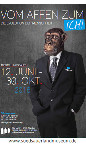 Plaket Plaket 12.06.2016: Vom Affen zum ICH neue Ausstellung im Südsauerlandmuseum