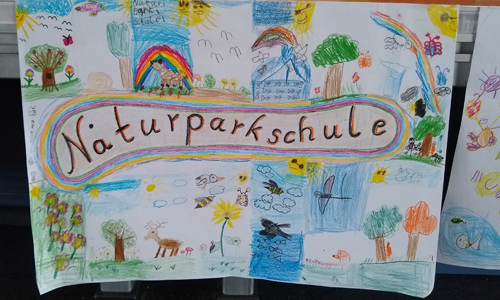 Die vielfältigen kreativen Ideen trugen die Schüler:innen zu einer Collage zusammen (Foto: Naturpark Sauerland Rothaargebirge e.V.)