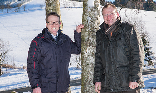 Naturpark-Geschäftsführer Detlef Lins und sein Stellvertreter Georg Schmitz (v.r.). Copyright: Naturpark Sauerland-Rothaargebirge/ Steffi Rost.