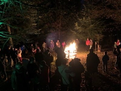 Lagerfeuer bei Waldweihnacht 2018