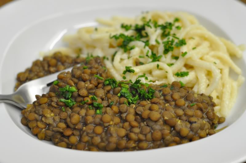 Linsen mit Spätzle und Saitenwürstle - Naturpark Schwäbisch-Fränkischer ...