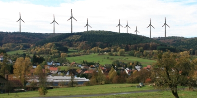 Visualisierung Windpark Rossbach Visualisierung Windpark Rossbach Erörterungstermin zum geplanten Windpark am Roßkopf