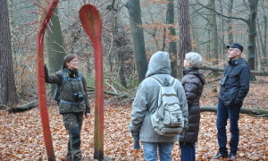 Exkursion auf dem Skulpturenwanderweg.