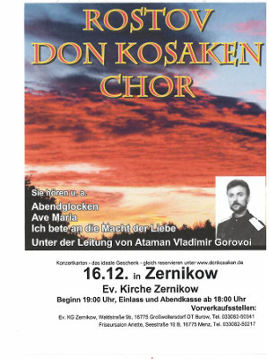 Don Kosaken 300x400 Rostov Don Kosaken Chor kommt nach Zernikow