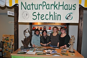 Präsentation des Besucherzentrums am Stand der Stadt Rheinsberg