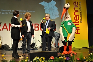 Interview auf der Antenne-Brandenburg-Bühne