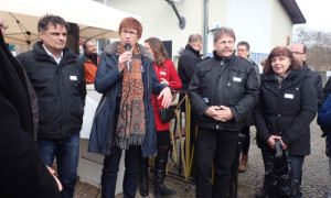 Brandenburgs Verkehrsministerin Kathrin Schneider kam zur Saisoneröffnungsfahrt.