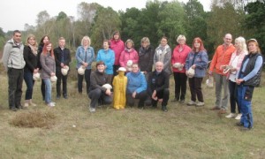 Gruppenfoto zum Abschluss des Tages auf dem Sielmann-Hügel