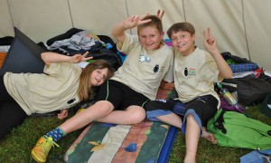 Die Juniorranger des Banzendorfer Naturwacht-Stützpunktes übernachteten standesgemäß im Tipi.