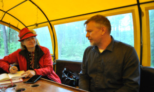 Anke Domscheid-Berg im gespräch mit Landrat Ralf Reinhardt. © Dr. Mario Schrumpf