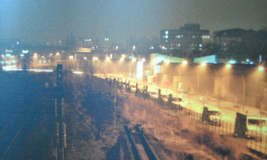 Lichtverschmutzung am Berliner Westhafen (Foto aus der Wanderausstellung) © Dr. Mario Schrumpf