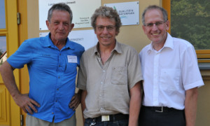 Qualitäts-Scout Bernhard Drixler, Naturparkleiter Mario Schrumpf und Vorstandsmitglied im Kuratorium Werner Nüse stellte sich den Fragen der Presse.