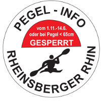 Fahrverbot Rheinsberger Rhin.