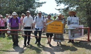 "Symbolische Öffnung der Schranke"