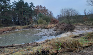 Die ersten Kubikmeter sind entnommen. © Foto: Bernd Müller