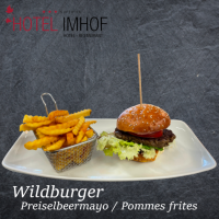 Wildburger - Spezialität des Hotels Imhof im Naturpark Spessart