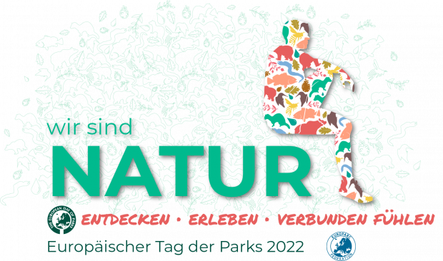 Das aktuelle Logo zum Europäischen Tag der Parke 2022: Wir sind Natur.