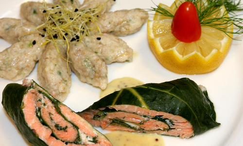 Lachs-Mangold-Roulade - Copyright: HEIDE SPA, Bad Düben Lachs-Mangold-Roulade - Copyright: HEIDE SPA, Bad Düben
