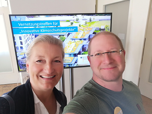 Martina Leicher und Patrick Appelhans vom Katzensprung-Team auf dem NKI-Vernetzungstreffen in Berlin © P. Appelhans