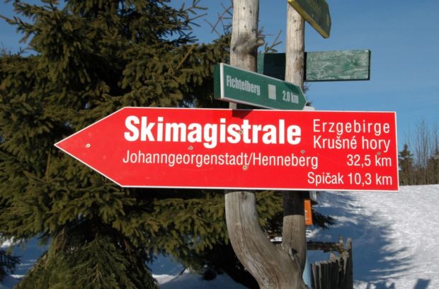 Langlauf auf dem Erzgebirgskamm. © Skimagistrale, Naturpark Erzgebirge/Vogtland
